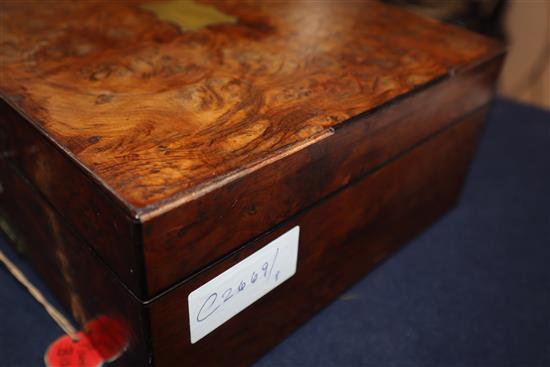 A 19th century birds eye yew artists paint box by R.Ackermann